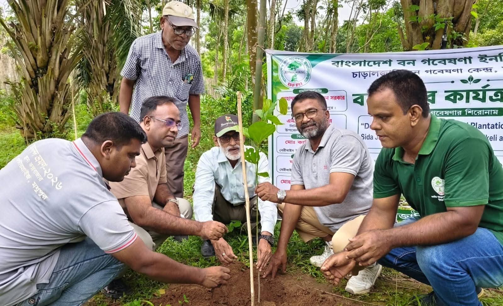মধুপুর চাড়ালজানি বনগবেষণা কেন্দ্রের বনায়নের কার্যক্রম  উদ্বোধন