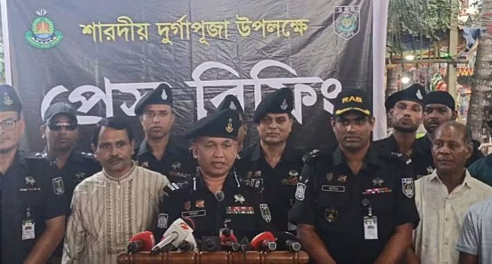 মধুপুরে দুর্গাপূজার নিরাপত্তায় এসআরবি-১৪-এর প্রেস ব্রিফিং